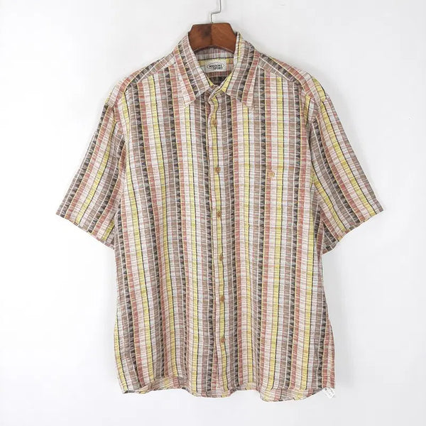 [BUNJANG] Missoni Men's Pattern Short Sleeve Shirt / 미쏘니 남성 패턴 반팔셔츠M