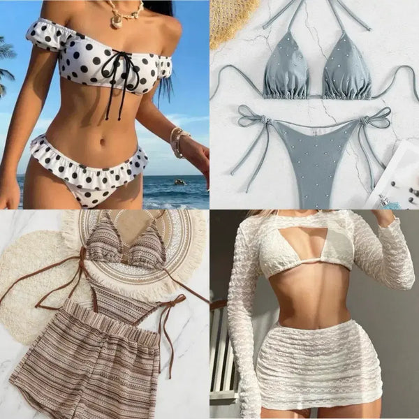 [BUNJANG] Shein 4-Piece Bikini Set Bundle / 비키니 수영복 4종 일괄