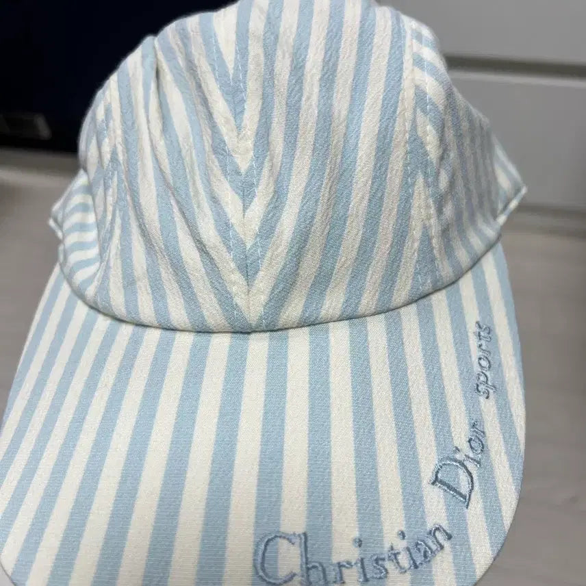 [BUNJANG] Christian Dior Striped Cotton Blend Baseball Cap / christian dior