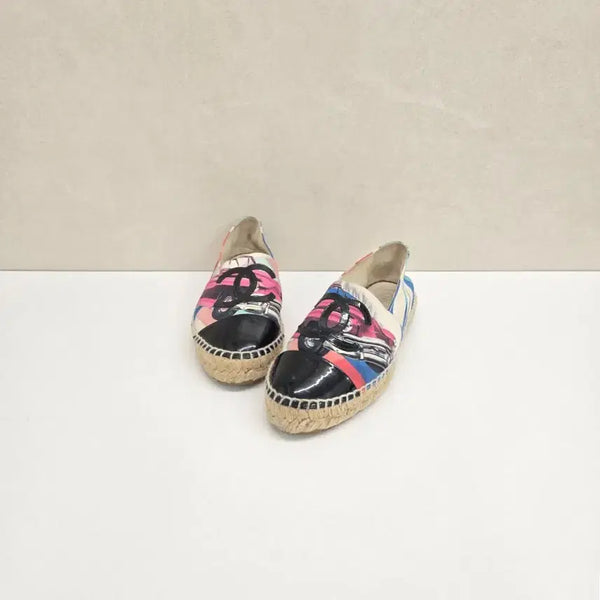 [BUNJANG] Chanel Multicolor Espadrilles Size 37 / 샤넬 멀티컬러 에스파듀 37