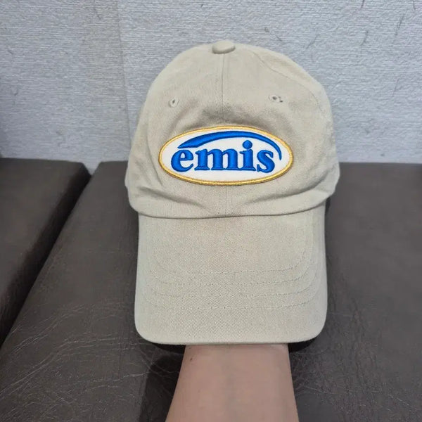 [BUNJANG] Emis Logo Ball Cap Beige / 이미스 Emis 볼캡 베이지