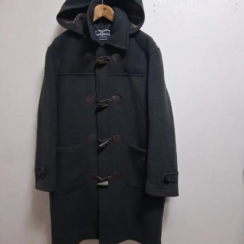 [BUNJANG] Carte Blanche 100% Wool Classic Duffle Coat / 울100%] 까르뜨블랑슈 정통 클래식 더플코트 떡볶이코트 (그린카키 / 남성 100)