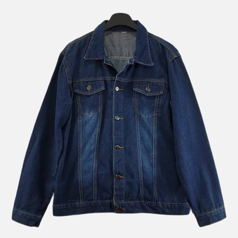 [BUNJANG] Men's Navy Denim Jacket XL / 네이비 남자 XL 데님 자켓 O1437