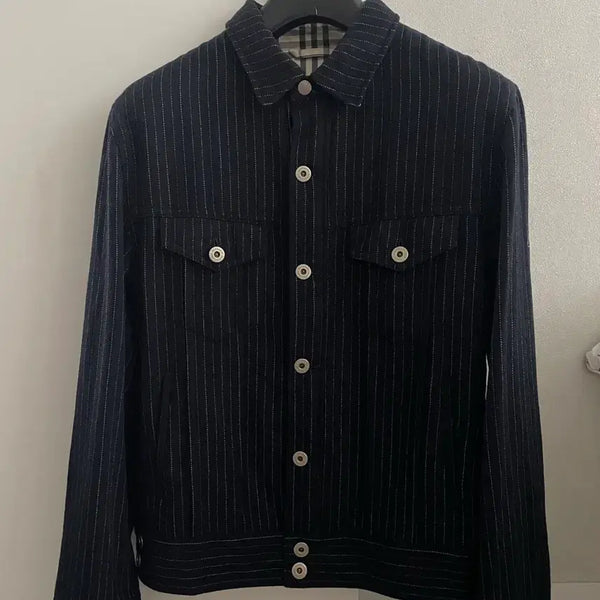 [BUNJANG] Burberry Stripe Jacket Navy / 버버리 스트라이프 자켓 네이비