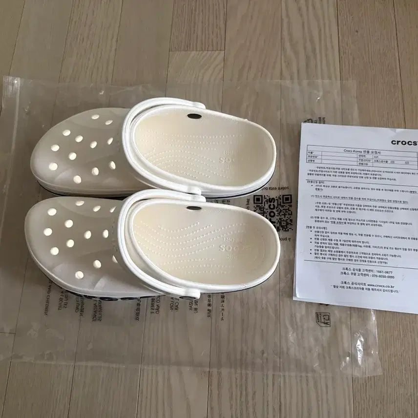 [BUNJANG] Crocs White Navy Shoes 270 / 크록스 화이트 네이비 270 완전 새상품