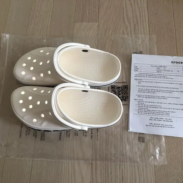 [BUNJANG] Crocs White Navy Shoes 270 / 크록스 화이트 네이비 270 완전 새상품