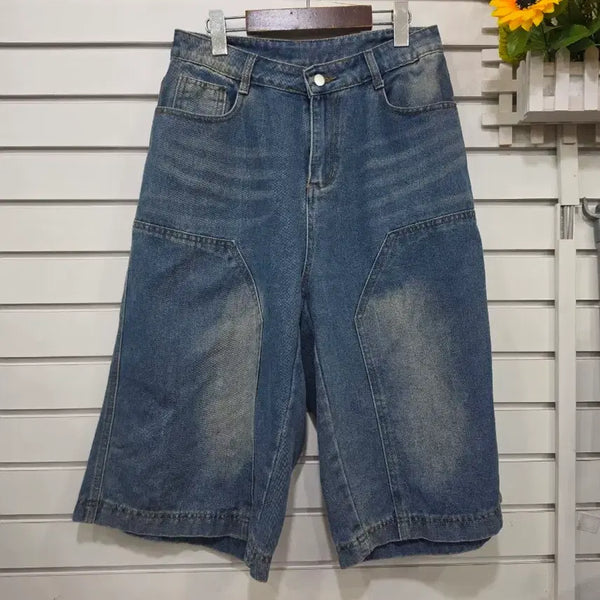 [BUNJANG] Women's Oversized 3/4 Length Jeans / #여성의류오버핏 칠부 청바지