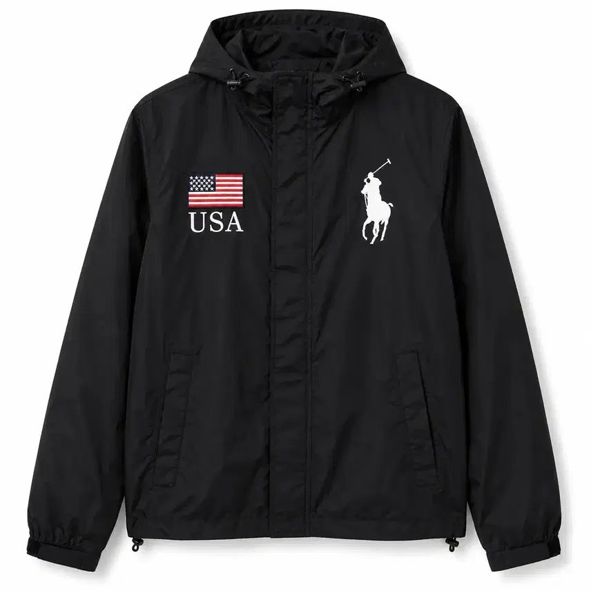 [BUNJANG] Unisex Black Windbreaker Jacket Zip-up / 새상품) 여S-M 블랙 바람막이 자켓 집업 약기모