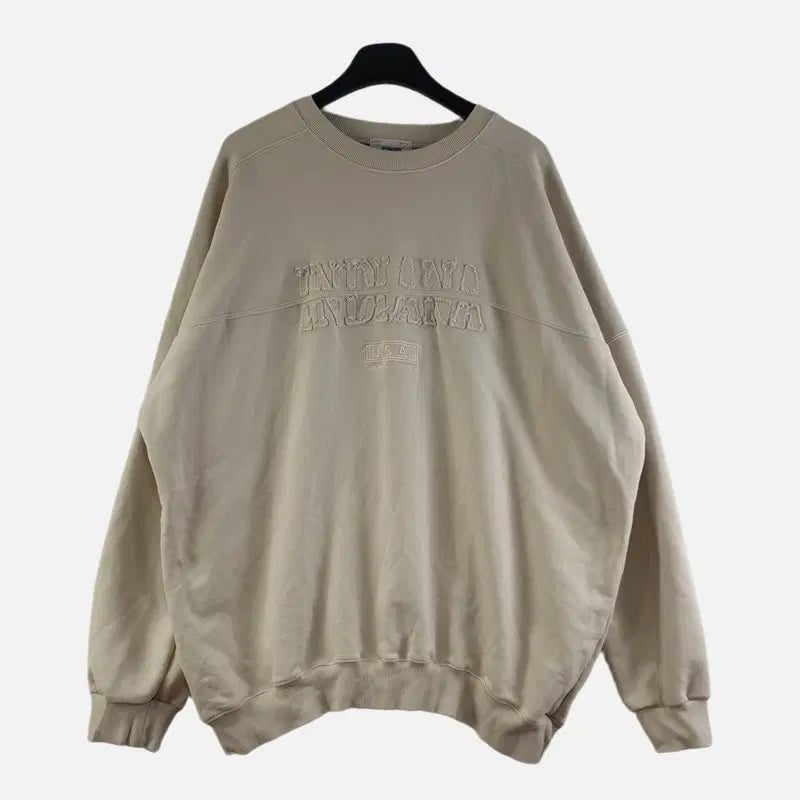 [BUNJANG] Unisex Raglan Sleeve Sweatshirt - Beige / 키보드 베이지 남자 FREE 맨투맨 O1455