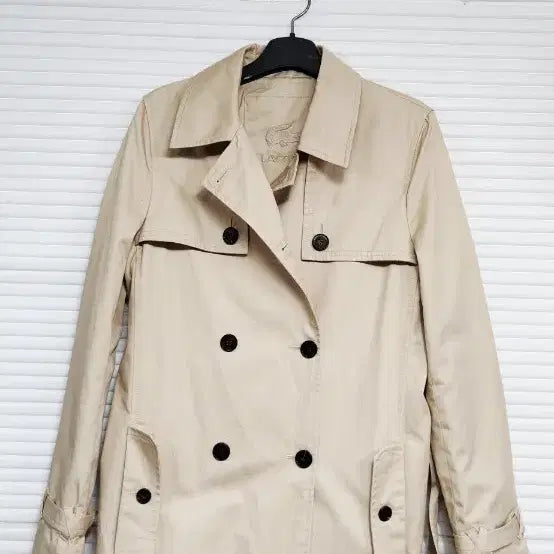 [BUNJANG] Lacoste Beige Trench Coat / 라코스테 트렌치코트 베이지90호