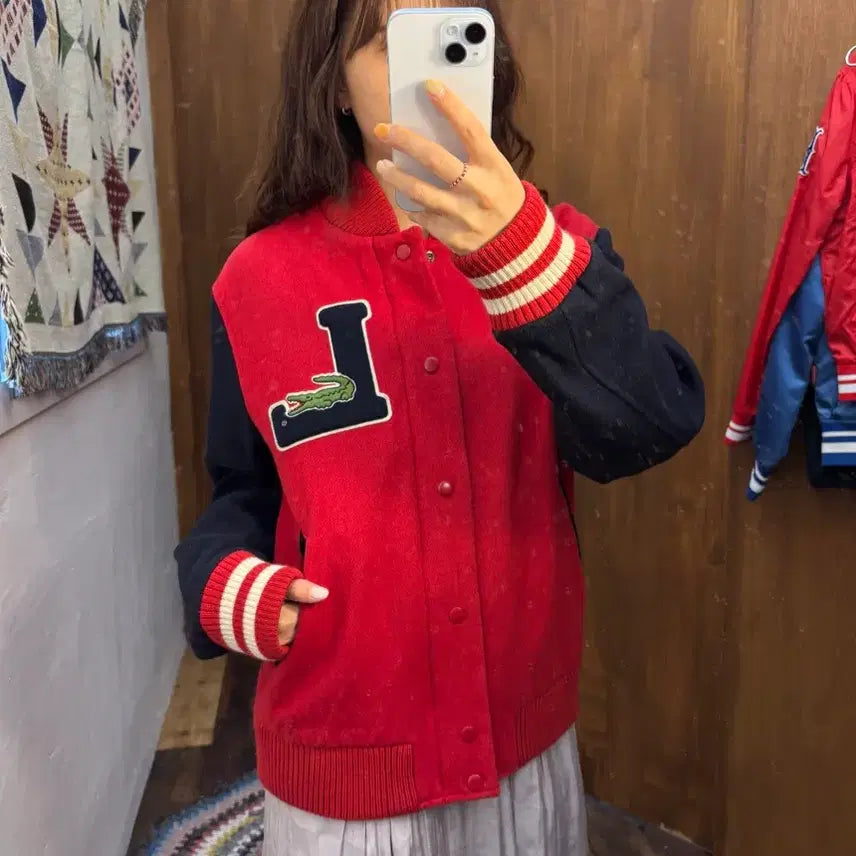 [BUNJANG] Lacoste Wool Blouson Jacket / 라코스테 모직 블루종 자켓 (h324)