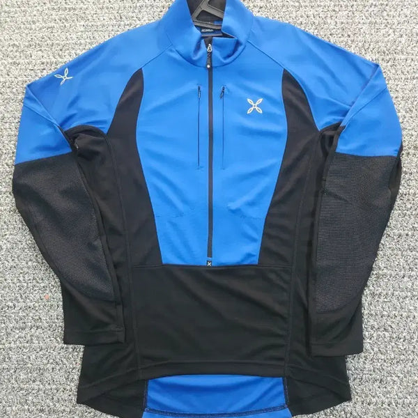 [BUNJANG] Montura Blue/Black Functional Half Zip Jacket XL / 몬츄라 블루/블랙 기능성 반 집업 자켓 XL