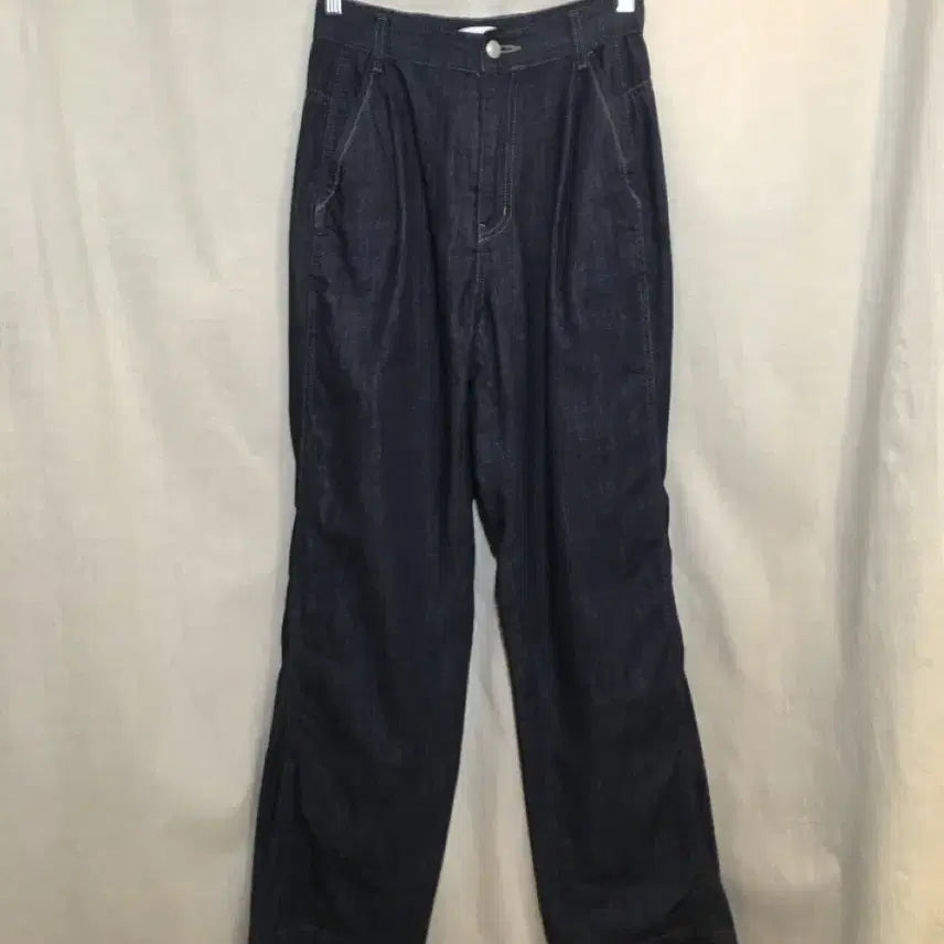 [BUNJANG] RE RHEE Raw Denim Pintuck Pants - Size S / RE RHEE 리이 생지 핀턱 데님 팬츠 S