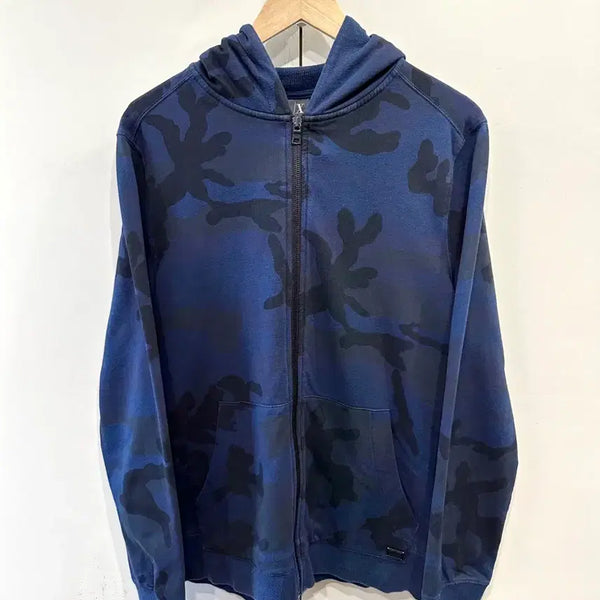[BUNJANG] Armani Exchange Camo Print Zip-Up Hoodie / 아르마니 익스체인지 카모 프린팅 후드집업