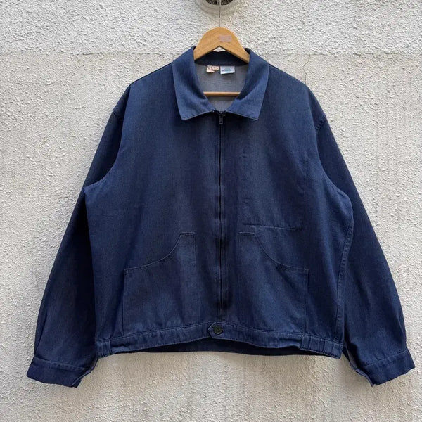 [BUNJANG] 70s Magasins Bleus Denim Cyclist Work Jacket / 70s MAGASINS BLEUS CYCLIST 데님 사이클리스트자켓