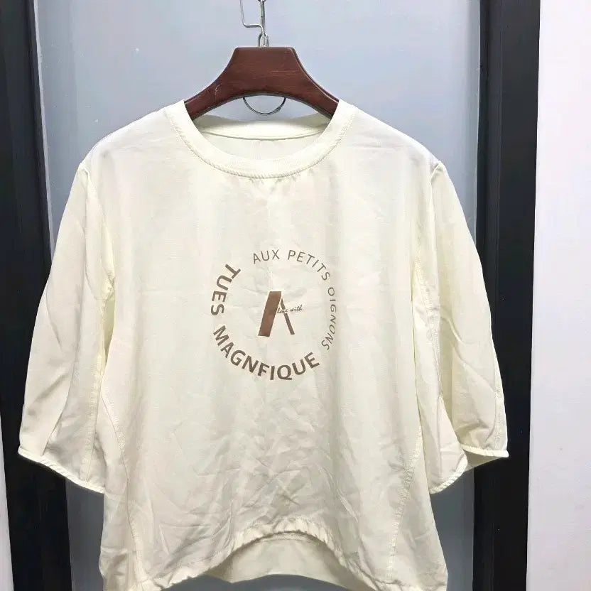 [BUNJANG] 5-Sleeve T-Blouse, Large / 5부소매  티블라우스 L