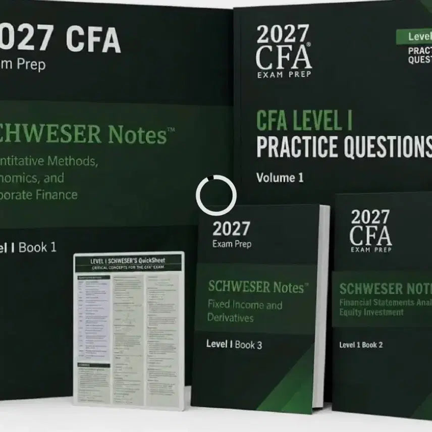 [BUNJANG] 2027 CFA Level 1 Schweser Study Materials Bundle / 2027 cfa level1 슈웨이저,목,커리큘럼북,각종 문제