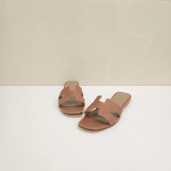 [BUNJANG] Hermes Oran Slippers Gold Size 37 / 에르메스 오란 슬리퍼 골드 37