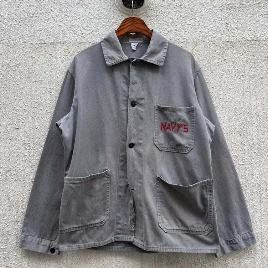 [BUNJANG] 1960s Italian Navy Twill Work Jacket / 60s ITALIAN MILITARY FADE GREY 밀리터리 워크자켓