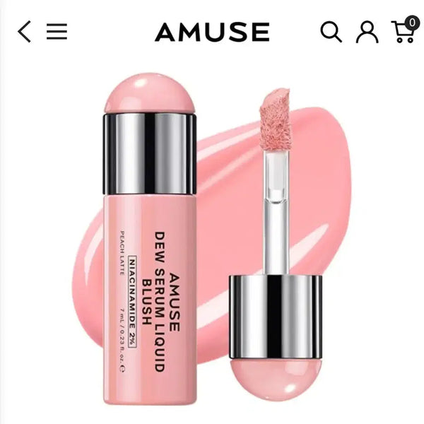 [BUNJANG] AMUSE Dew Serum Liquid Blush 03 Peach Latte (Sealed New) / 어뮤즈 듀 세럼 리퀴드 블러쉬 03 복숭아 라떼 (미개봉 새상품)