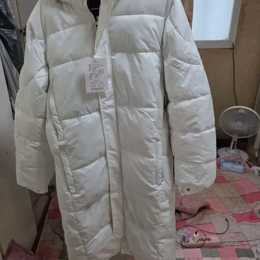 [BUNJANG] YZ-LIANGYI White Long Padded Winter Coat / 화이트 롱 패딩