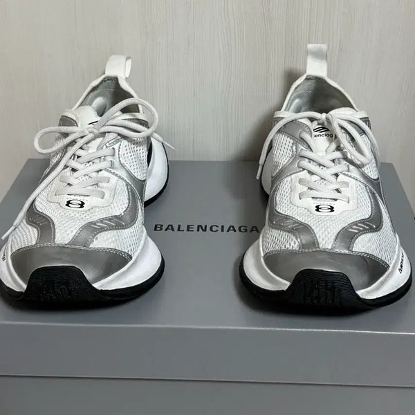 [BUNJANG] Balenciaga Circuit White Silver Sneakers / (41) 새상품급 발렌시아가 서킷 화이트 실버 스니커즈