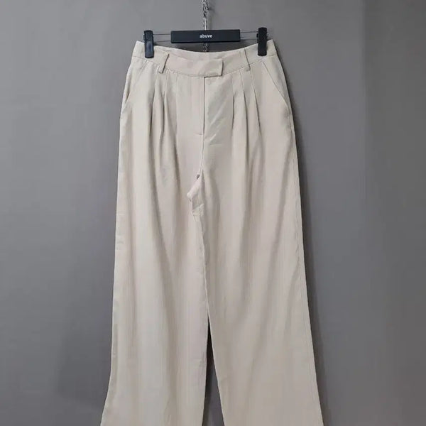 [BUNJANG] Beige Wide-Leg Slacks / 베이지 와이드 슬랙스