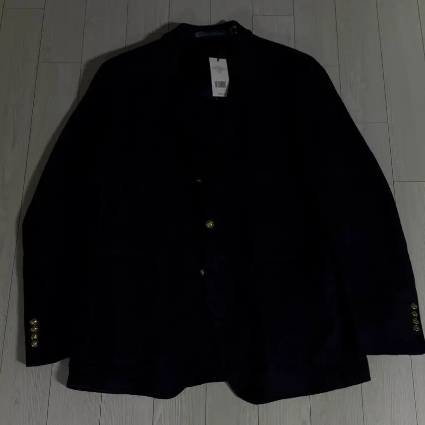 [BUNJANG] Polo Ralph Lauren Linen Navy Gold Button Blazer / 폴로 랄프로렌 린넨 네이비 금장 블레이저