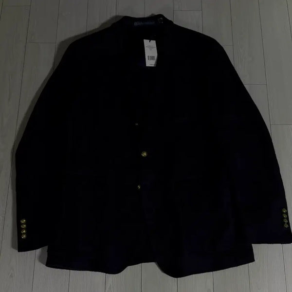 [BUNJANG] Polo Ralph Lauren Linen Navy Gold Button Blazer / 폴로 랄프로렌 린넨 네이비 금장 블레이저