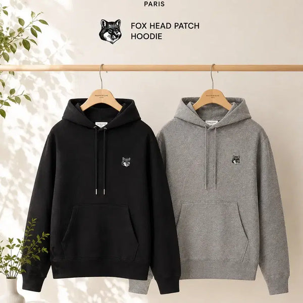 [BUNJANG] Maison Kitsuné Grey Fox Hoodie / [새상품] 메종키츠네 그레이폭스 후드티