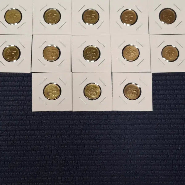 [BUNJANG] 1970 5 Won Coin Bundle (8 Yellow, 5 Red) / 1970년 5원 13개 (황8, 적5)