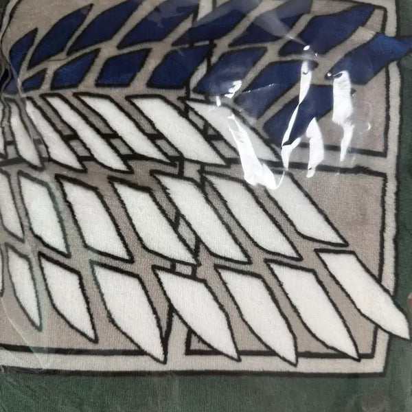 [BUNJANG] Attack on Titan Survey Corps Blanket/Cape (Frank Burger Exclusive) / 미개봉 진격의거인 프랭크버거 조사병단 담요 진격거 망토