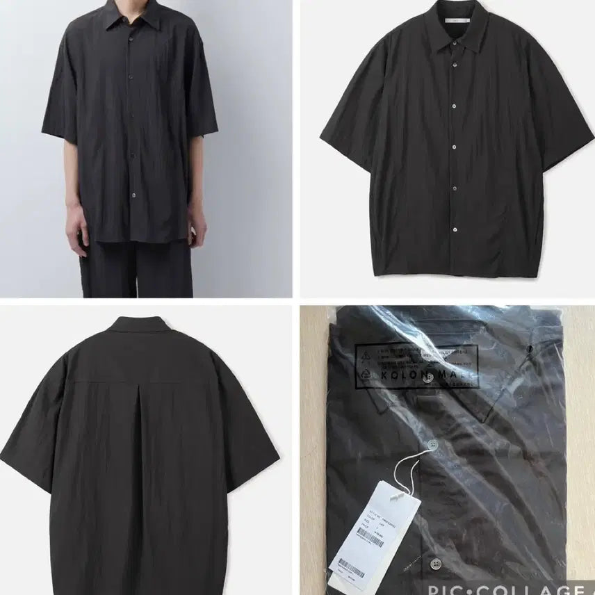 [BUNJANG] 247series Veil Half Shirt Charcoal / 247series 시리즈 베일 하프셔츠