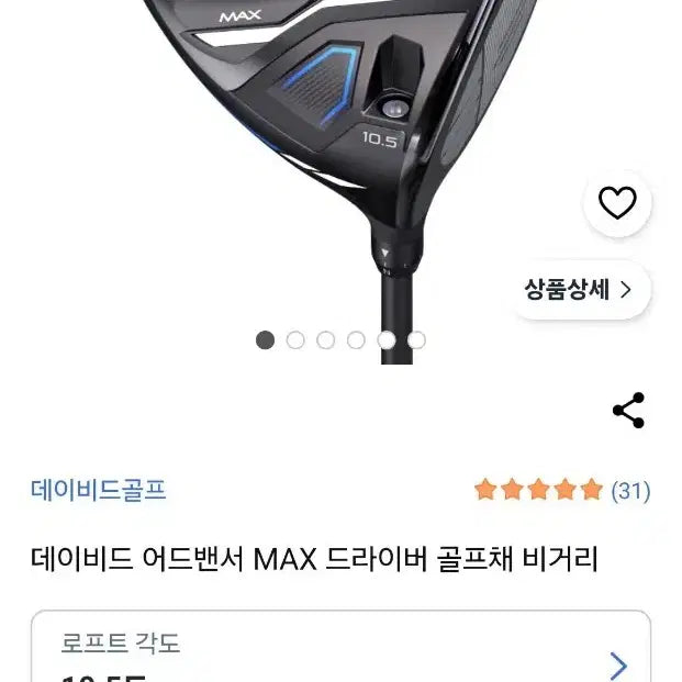 [BUNJANG] David Advanced MAX Driver 10.5° Golf Club / 데이비드 어드밴서 MAX 드라이버 10.5도 골프채