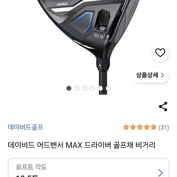 [BUNJANG] David Advanced MAX Driver 10.5° Golf Club / 데이비드 어드밴서 MAX 드라이버 10.5도 골프채