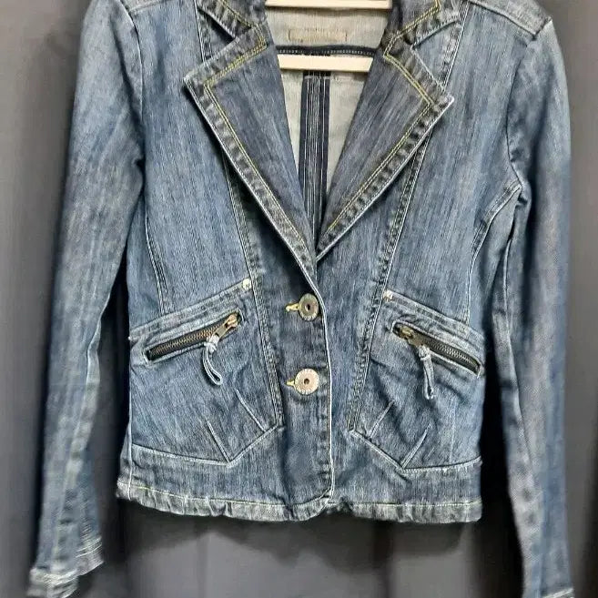 [BUNJANG] Vintage DKNY Jeans Medium Wash Denim Blazer Jacket / 빈티지 DKNY Jeans 미디엄 워시 데님 블레이저 자켓