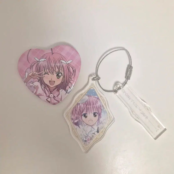 [BUNJANG] Amhu Angel Heart Can Badge Acrylic Keyring Bundle Set / 캐캐체 아무 엔젤 하트캔뱃지 아크릴키링 일괄