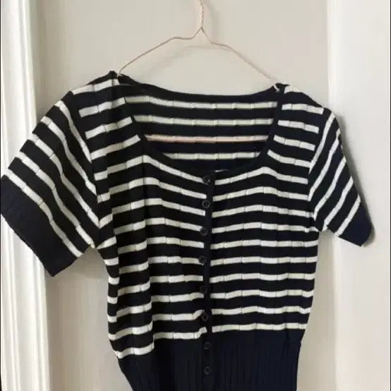 [BUNJANG] Second Second Stripe Knit Top / 세컨드세컨 스트라이프 니트 44사이즈 한번 입음