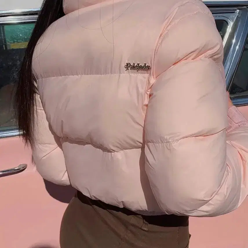 [BUNJANG] Pale Jade Basic Crop Padding Pink / 페일제이드 베이직 크롭 패딩 | 핑크