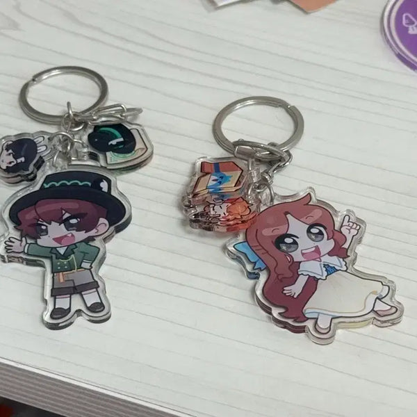 [BUNJANG] Jamtteul TV Pixelry Dinosaur Jamtteul "Young Lady & Young Master" Keyring Bundle Set / 잠뜰티비 픽셀리 공룡잠뜰 아가씨도련님 키링 일괄 양도