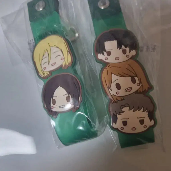 [BUNJANG] Attack on Titan Ichiban Kuji Strap Keychain 2 Types Bundle Set / 진격의거인 제일복권 스트랩 키링 2종일괄