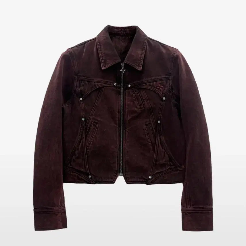 [BUNJANG] BLR Denim Trucker Jacket (Wine) / BLR 데님 트러커 자켓