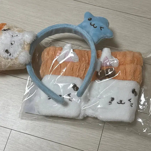 [BUNJANG] Bubble Cat Cleansing Set & Headband Bundle / 버블냥 세안세트, 버블냥 머리띠 일괄 양도(개별XXX)