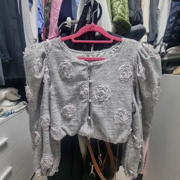[BUNJANG] Endorphin Rose Cardigan / 엔돌핀 장미가디건
