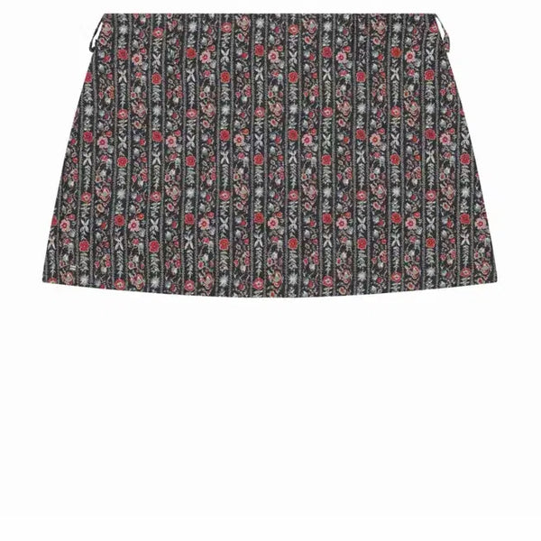 [BUNJANG] Pale Jade Flower Skirt Black / 페일 제이드 플라워 스커트 블랙 1