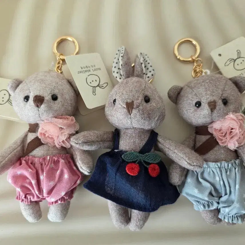 [BUNJANG] Mori Atelier Bear Doll Charm / 모리 아뜰리에 키링 곰돌이 인형