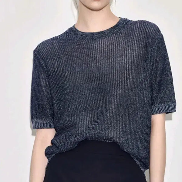 [BUNJANG] Time Glittering Knit (Free Size) / 타임 글리터링 니트 새상품 프리사이즈 그린