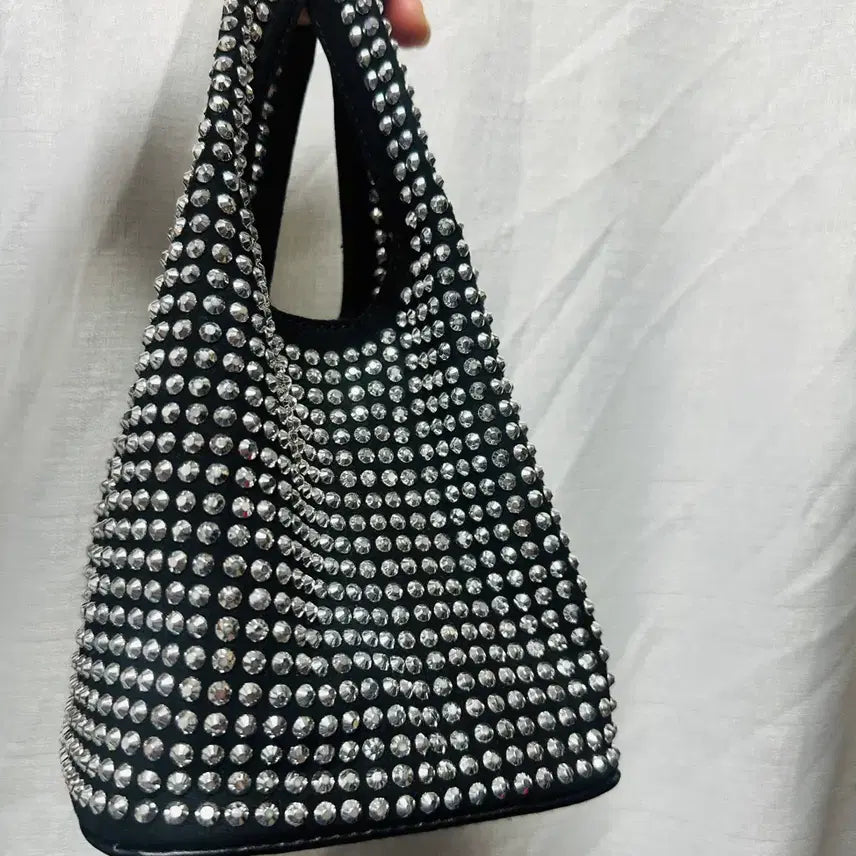 [BUNJANG] Studded Tote Bag Black / 스터드 토트백 블랙