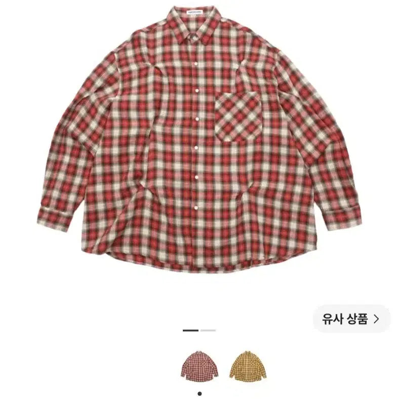 [BUNJANG] Nokulus Check Byte Shirt Cherry 2 / 노쿨러스 체크 바이트 셔츠 체리 2