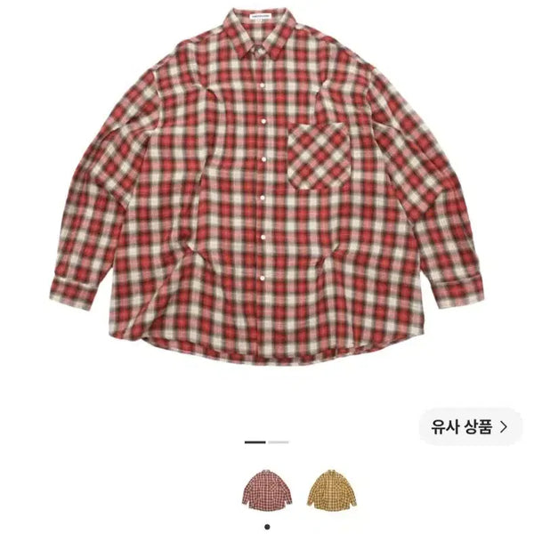 [BUNJANG] Nokulus Check Byte Shirt Cherry 2 / 노쿨러스 체크 바이트 셔츠 체리 2